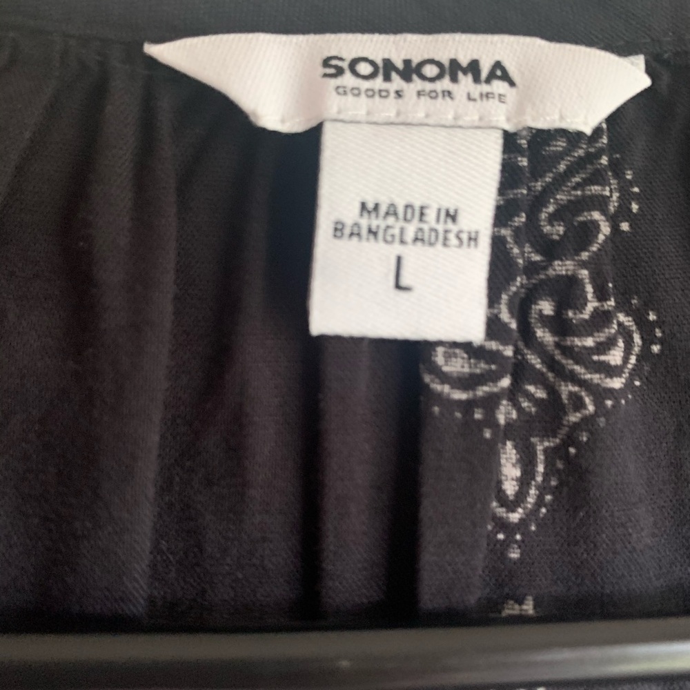 Brand New Black W/ Boho Pattern Sonoma Top 🖤 - Picture 5 of 6